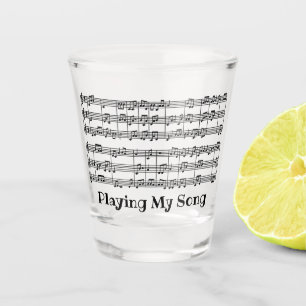 Musical Score Design Shot Glass