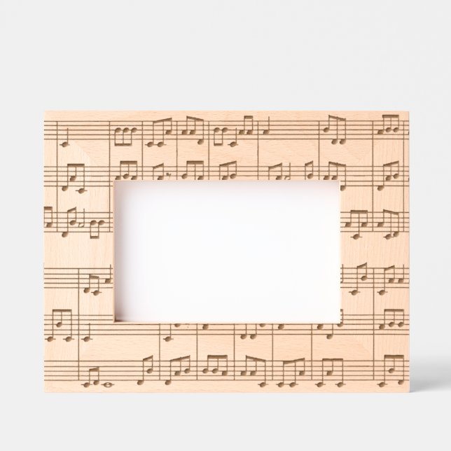 Musical Score Laser Etched Picture Frame (Front)
