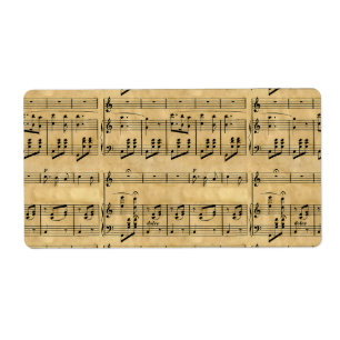 Musical Score Old Parchment Paper Design