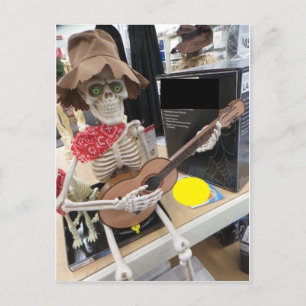 Musical Skeleton Postcard