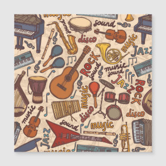Musical Sketch: Colourful Vintage Seamless.