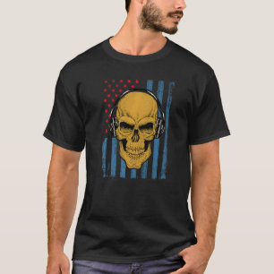 Musical Skull Headphones House Tecno Party Mix Mus T-Shirt