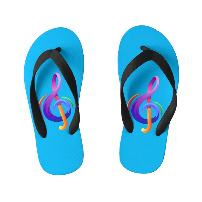 Musical Slippers for Music Enthusiasts Kid's Flip Flops (Footbed)