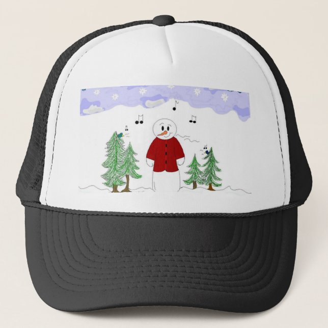 Musical Snowman Trucker Hat (Front)