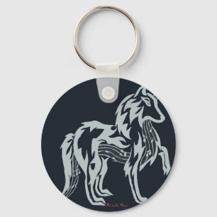 Musical Spirit Wolf Key Ring