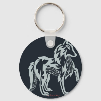 Musical Spirit Wolf Key Ring