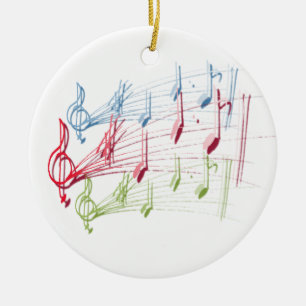 Musical Staff Ceramic Tree Decoration