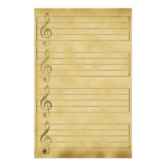 Music Custom Stationery, Music Stationery Templates