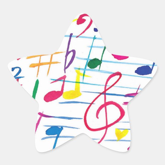 Musical Star Sticker