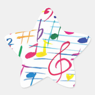 Musical Star Sticker