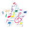 Musical Star Sticker