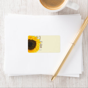 Musical Sunflower Shipping Labels
