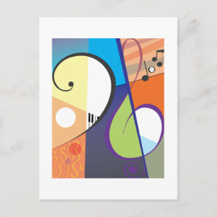 Musical Symbol Design Postcard