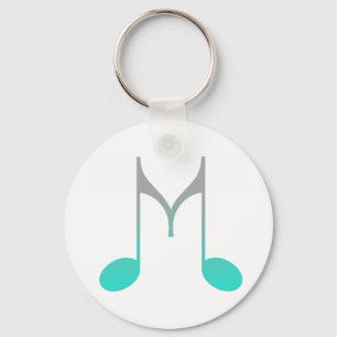 Musical Symbol "M" Key Ring