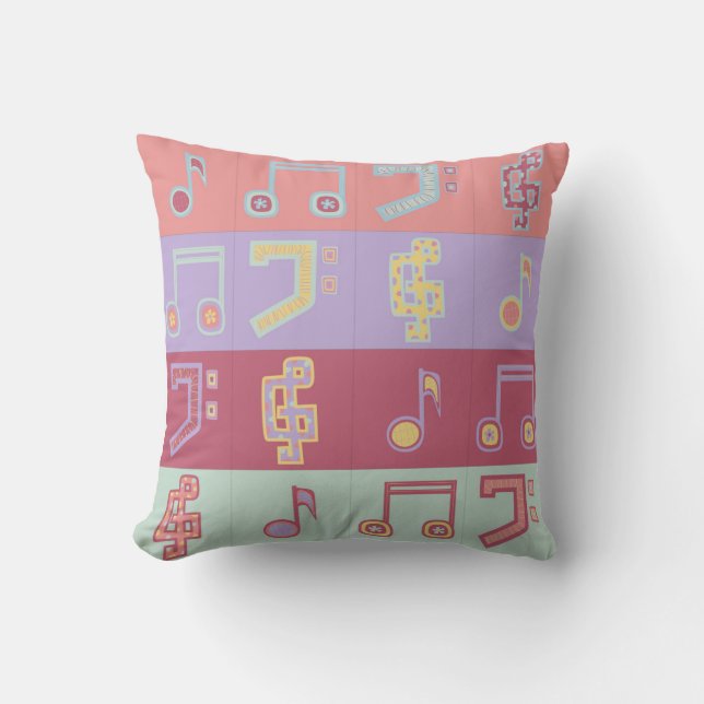 musical symbol pattern cushion (Front)