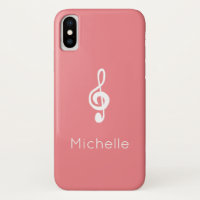 Musical Symbol Treble Clef Pink