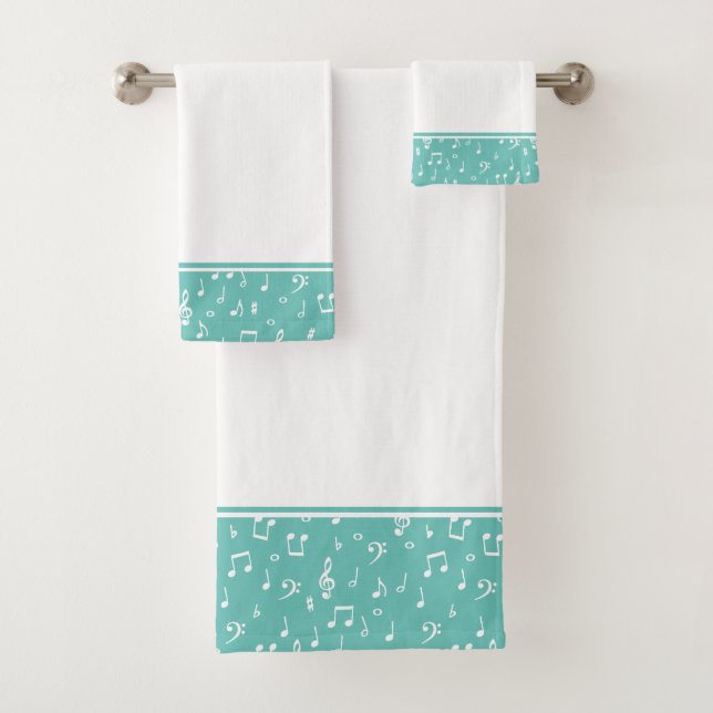 musical symbols bath towel set (Insitu)
