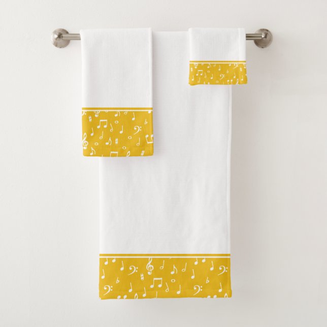musical symbols bath towel set (Insitu)