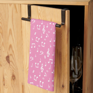 musical symbols kitchen towel