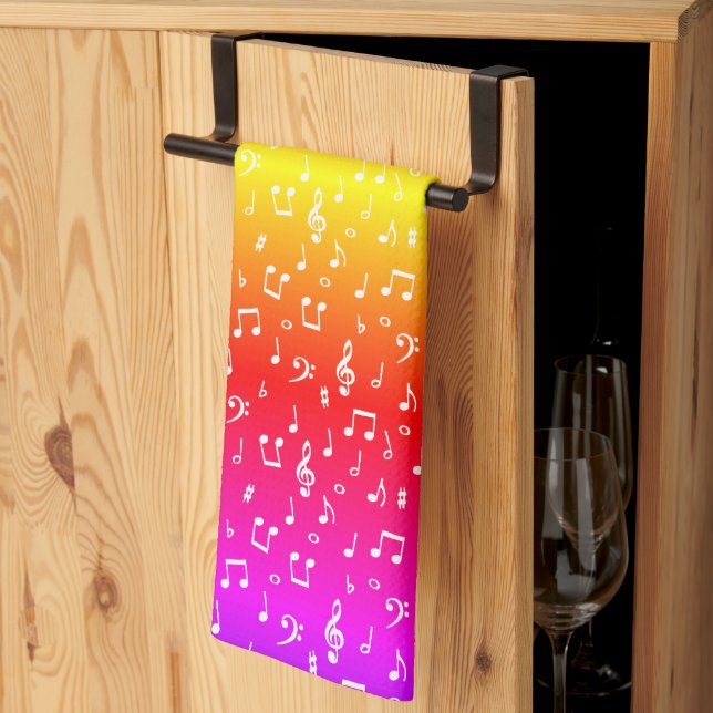 musical symbols kitchen towel (Thirds Fold)