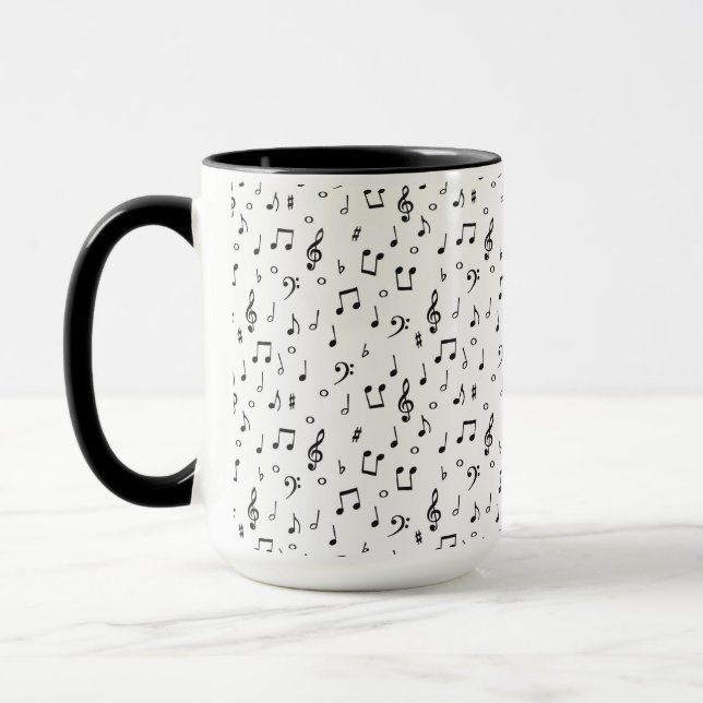 Musical symbols mug (Left)