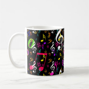Musical Symbols Pattern Design Coffee Mug