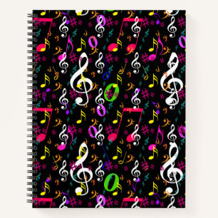 Musical Symbols Pattern Design Notebook