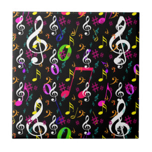 Musical Symbols Pattern Design Tile