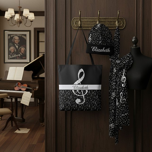 musical symbols personalised tote bag (Creator Uploaded)
