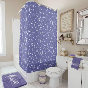 musical symbols shower curtain