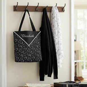 musical symbols tote bag