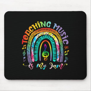 Musical Teacher Teaching Music Is My Jam Rainbow T Mouse Mat