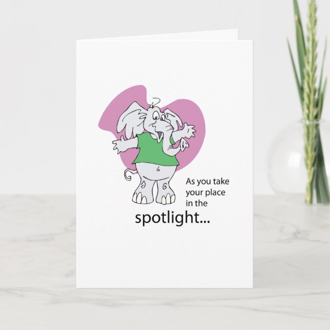 Musical Theater, Seussical, Elephant Good Luck Card (Front)