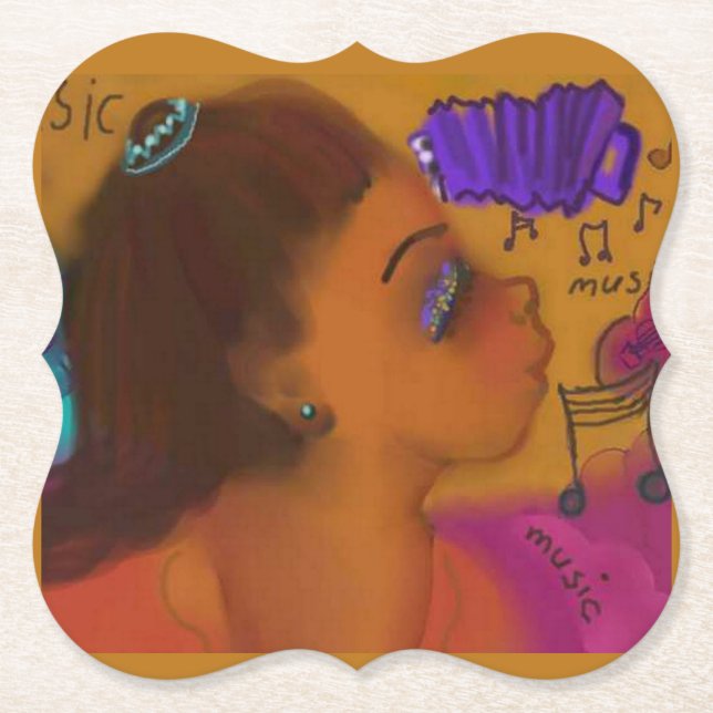 Musical Theme Paper Coaster (Front)