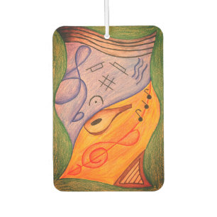 Musical Treble Clef Colourful Music Symbols Car Air Freshener