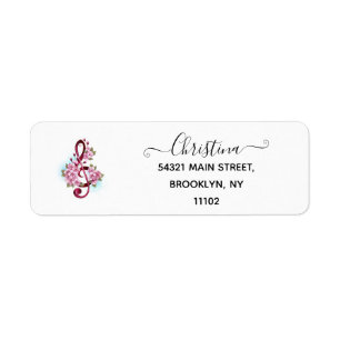 Musical treble clef notes with Sakura flowers