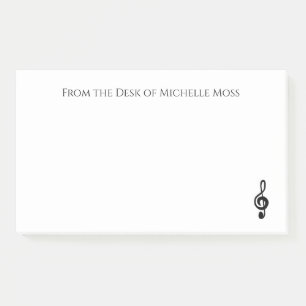 Musical Treble Clef Post-it Notes