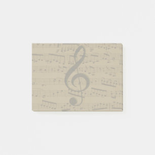 Musical Treble Clef Sheet Music Classic Post-it Notes