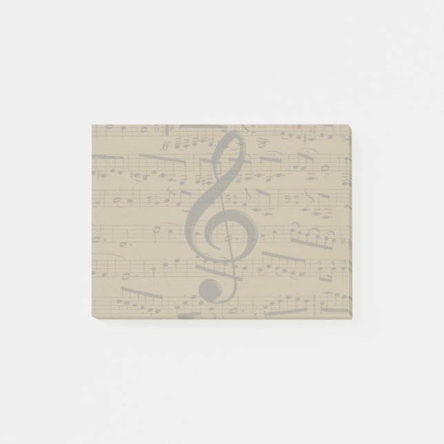 Musical Treble Clef Sheet Music Classic  Post-it Notes (Front)