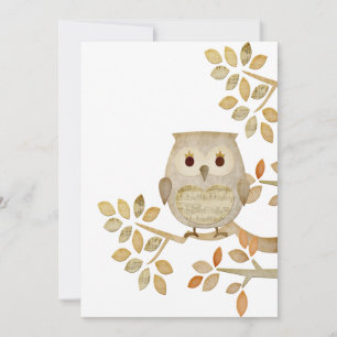 Musical Tree Owl Invitation