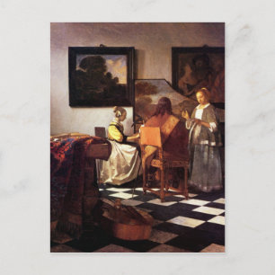 Musical Trio by Johannes Vermeer Postcard