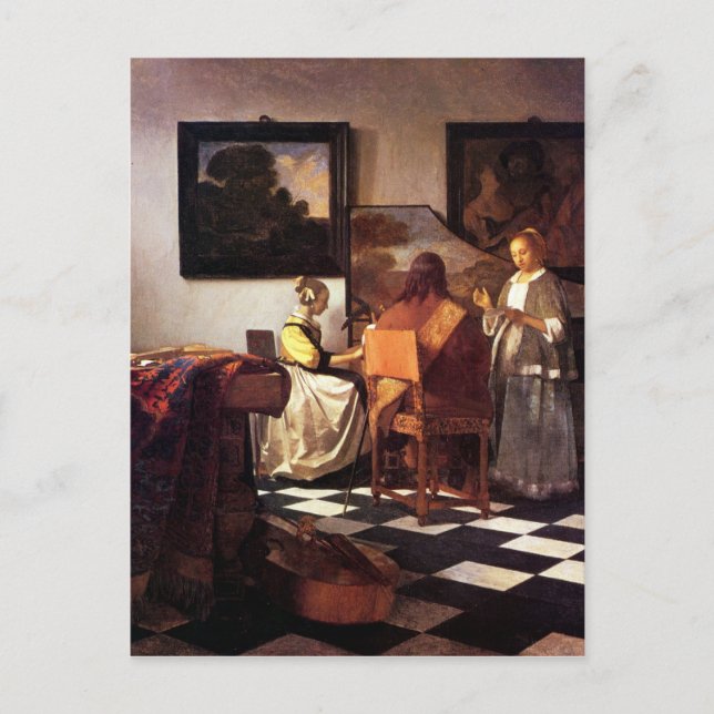 Musical Trio by Johannes Vermeer Postcard (Front)
