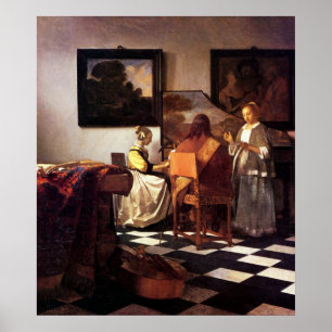 Musical Trio by Johannes Vermeer Poster