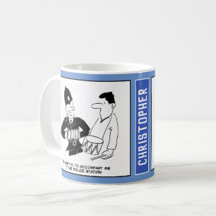 Musical UK Policeman with Accordion. Funny Coffee Mug