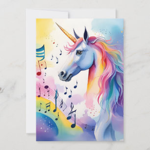 Musical Unicorns Thank You Cards