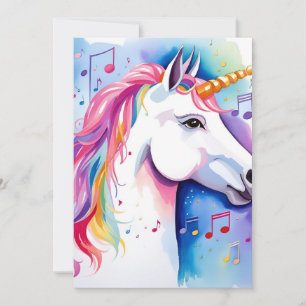 Musical Unicorns Thank You Cards