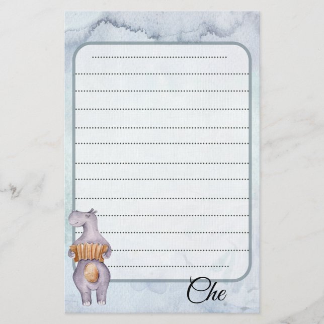 Musical Vintage Writing Stationery Paper (Front)