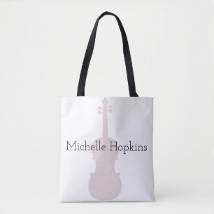 Musical Violin Classical Music Personalised Tote Bag