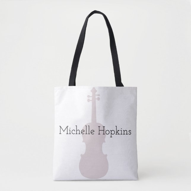 Musical Violin Classical Music Personalised  Tote Bag (Front)