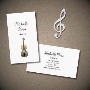 Musical Violin Performer Classical Music Business Card